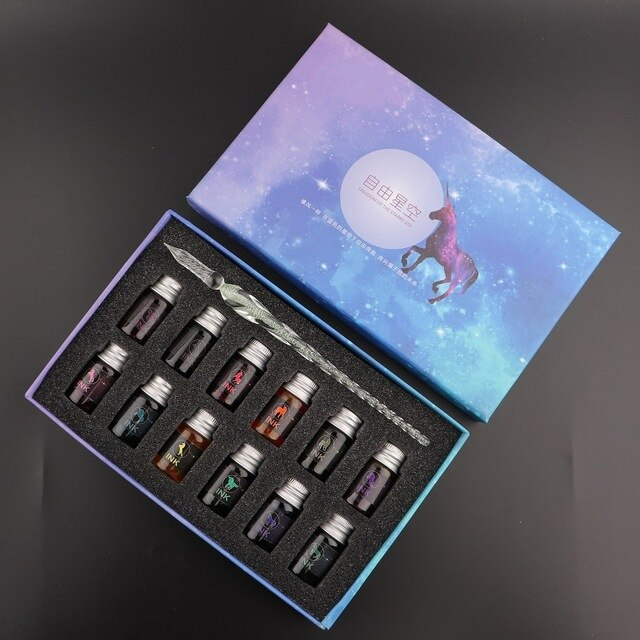 SparkleScript™ Crystal Kalligrafie Potlood & Inkt Palet