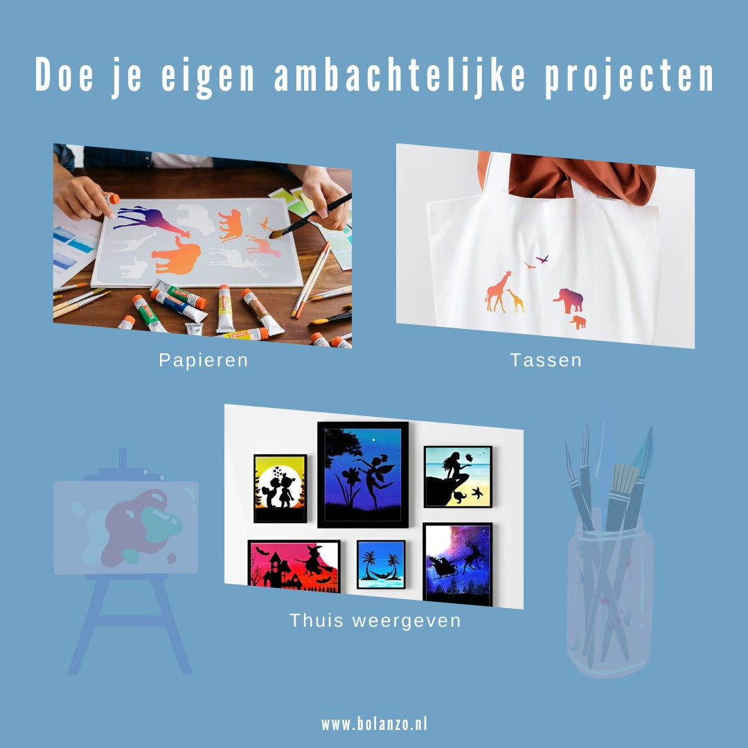 EasyDraw™ - Stencil Art Stencils 12 stuks