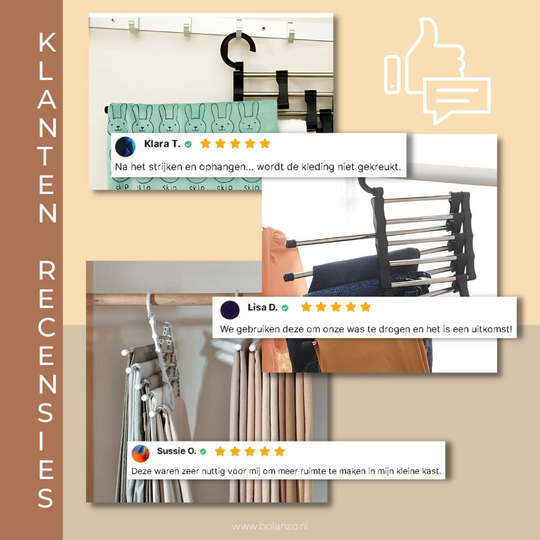 RackHanger™ - 5-in-1 multifunctionele kledingstandaard