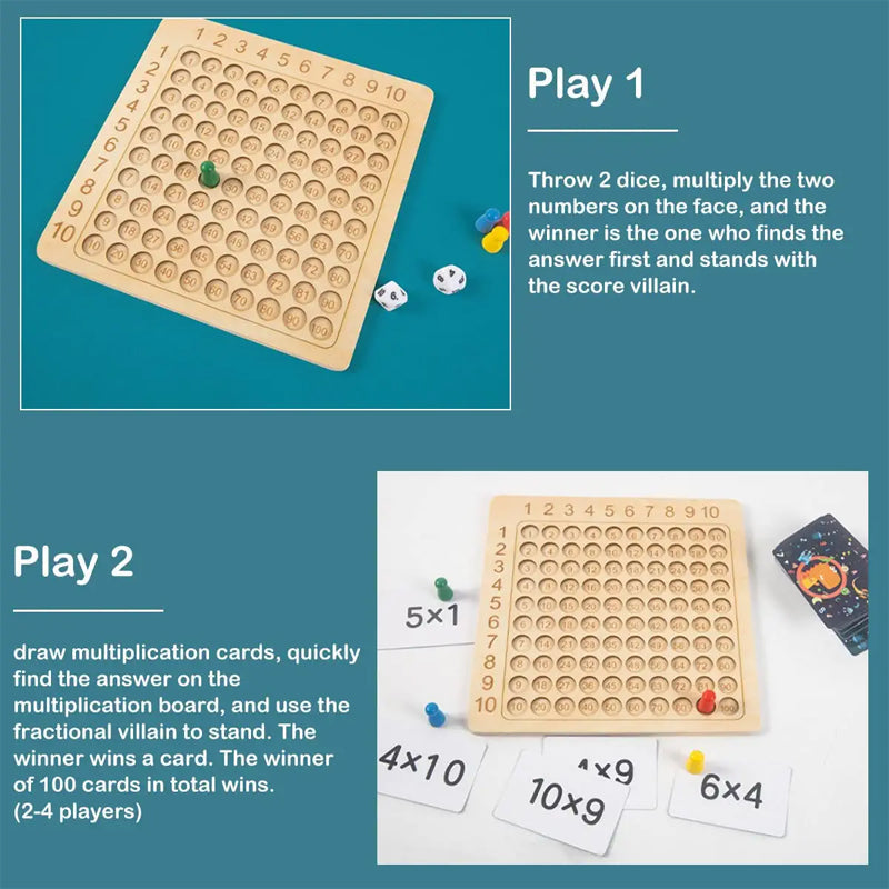 MathMaster™ | Houten Montessori Multiplicatie Bordspel