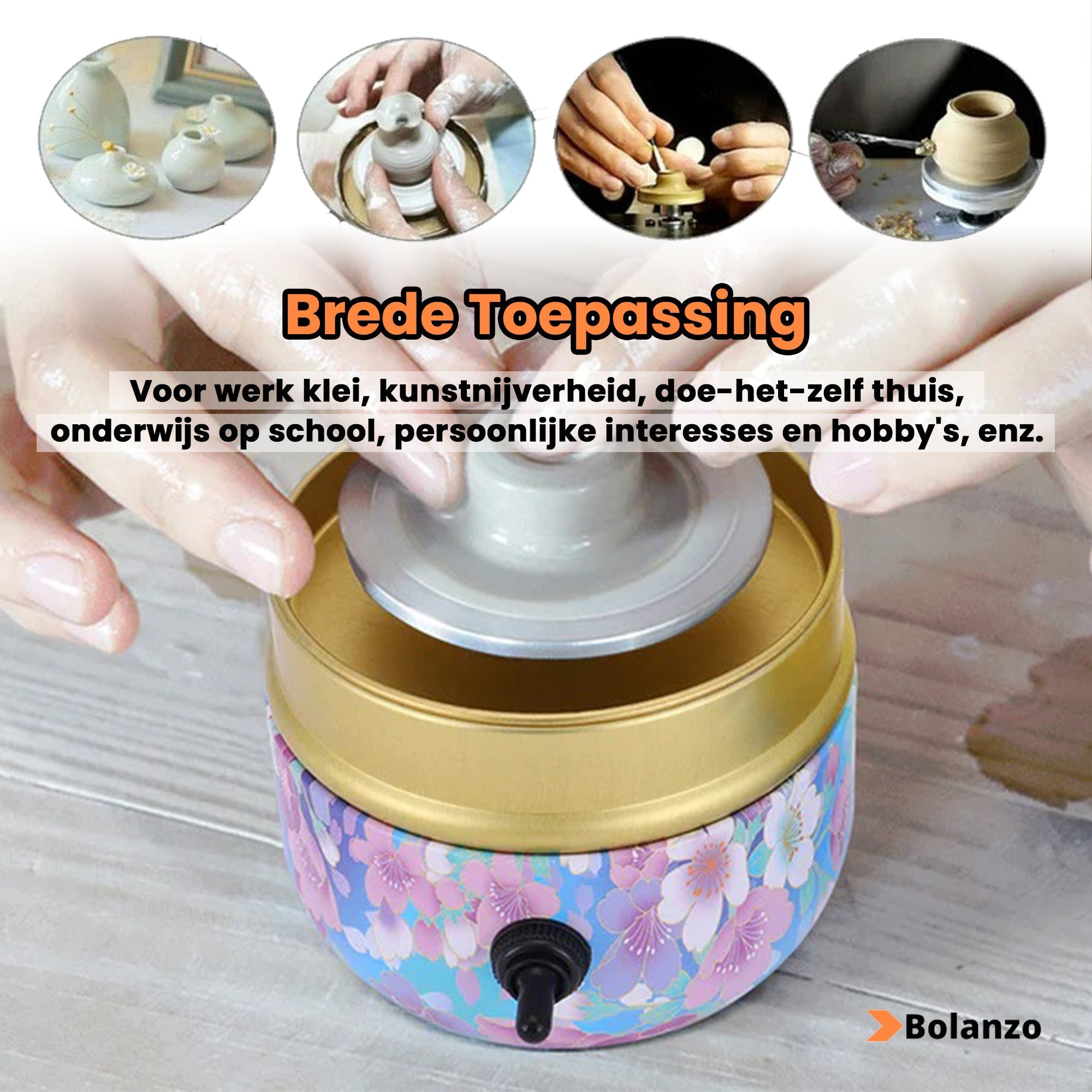 LetsCraft™ Mini Professionele Pottenbakkersschijf + GRATIS Ebook vandaag!