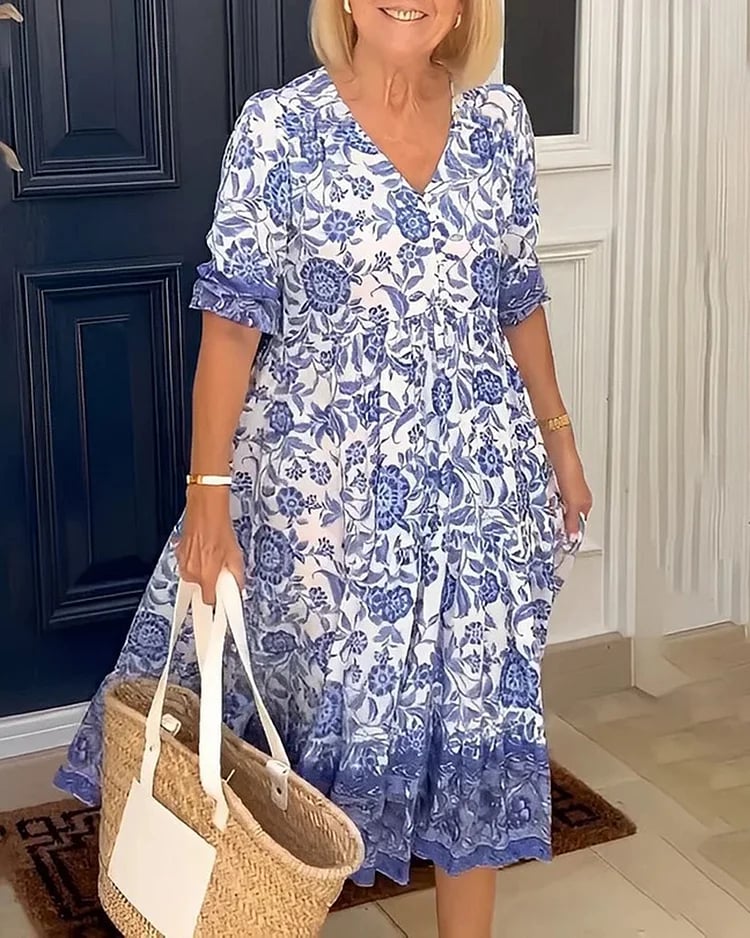 Kendra | V-neck Bohemian Dress