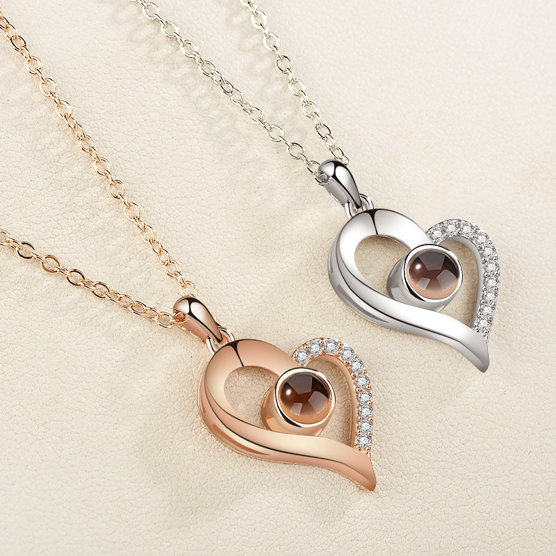 LoveYou Necklace™ - Hart ketting - Ik hou van je in 100 talen!