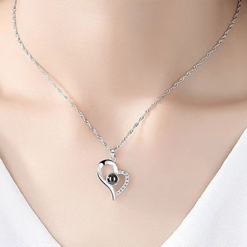 LoveYou Necklace™ - Hart ketting - Ik hou van je in 100 talen!