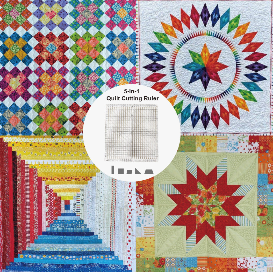 CutSew™ 5-in-1 liniaal voor het snijden van stof