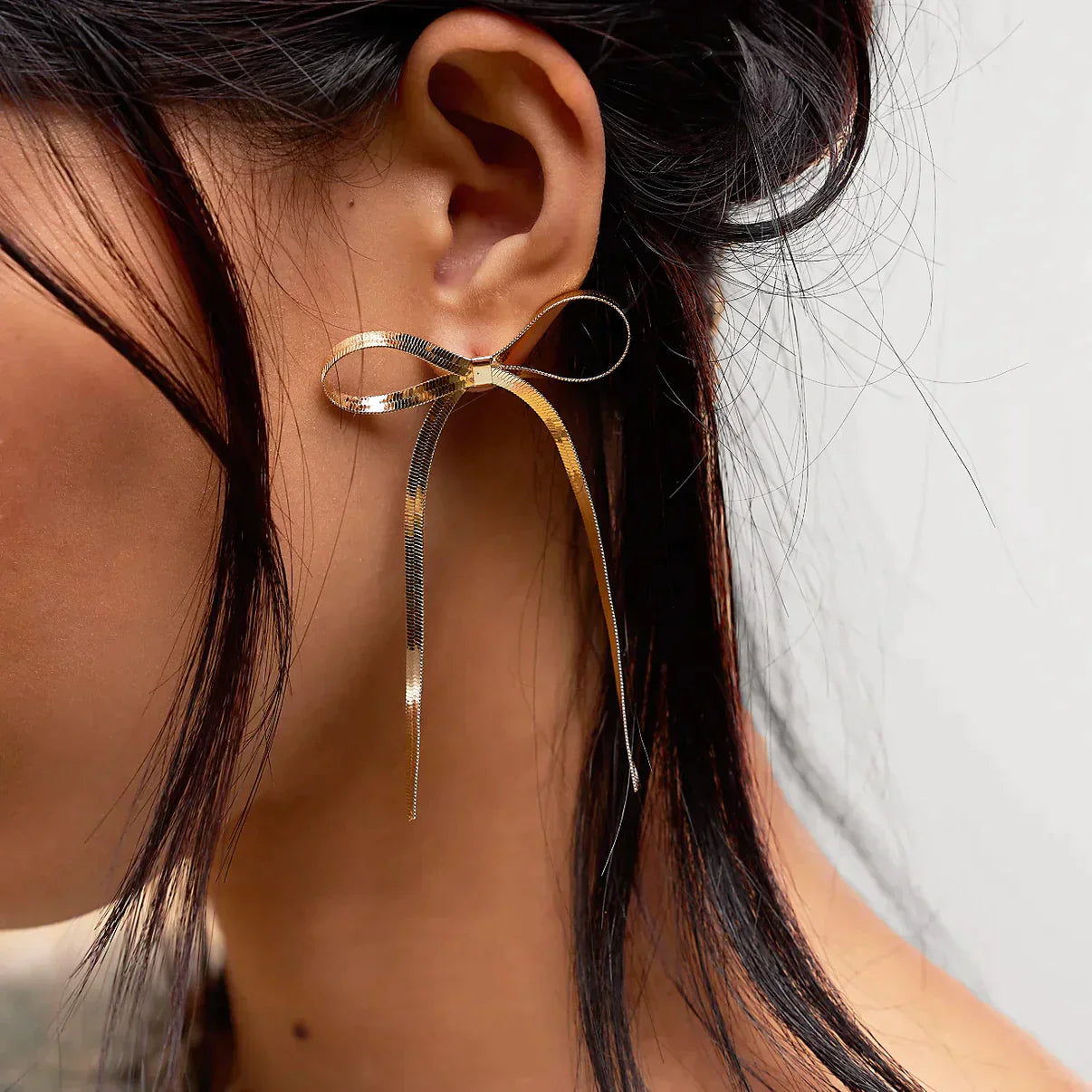 Elena's Chain Bow Oorbellen | Tijdelijk 50% korting!