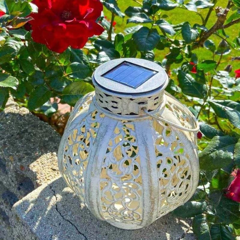 SunGlow™ - Solar LED Iron Art Hallow Lantern Light