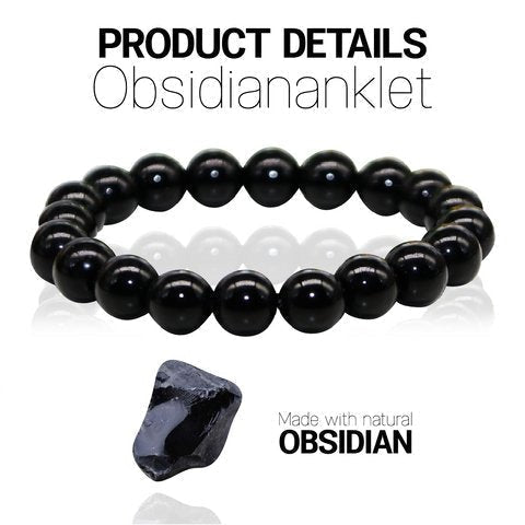 DetoxDuo™ Anti-Swelling Zwarte Obsidiaan Afslank Enkelbandje