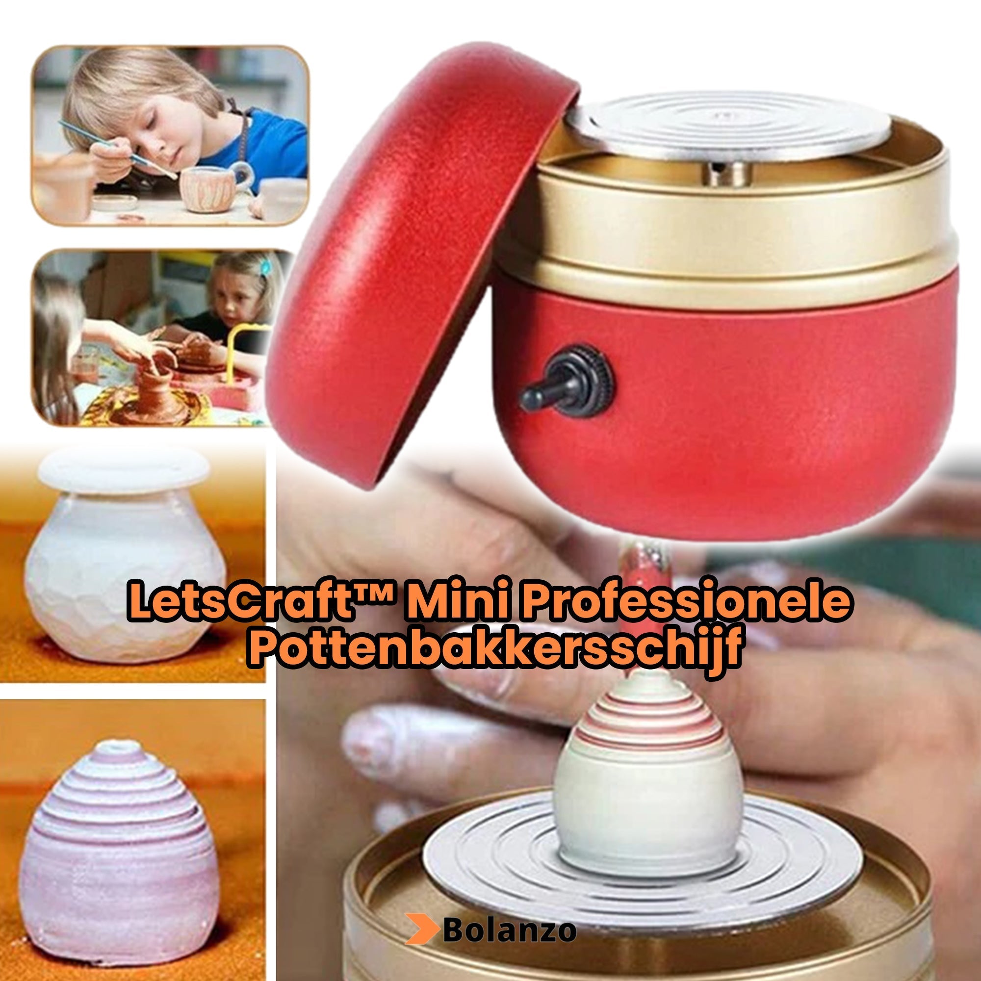 LetsCraft™ Mini Professionele Pottenbakkersschijf + GRATIS Ebook vandaag!