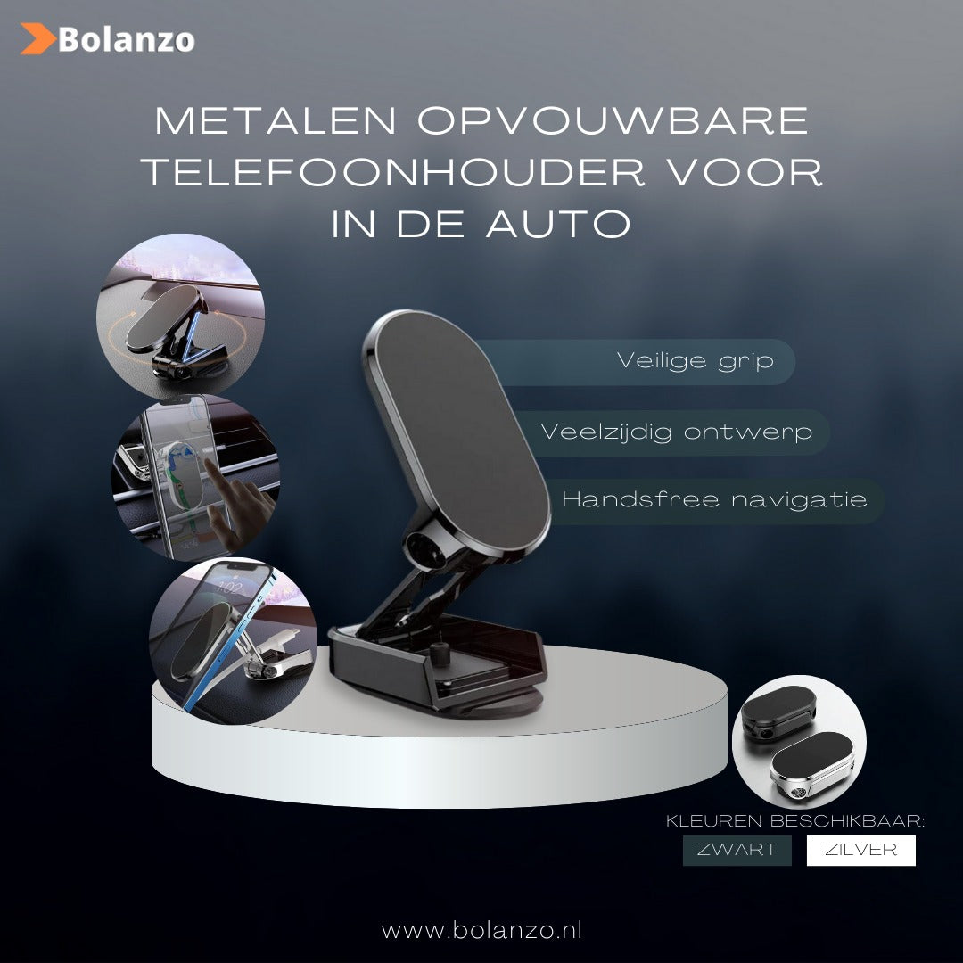 SmartMagnetic | Metalen opvouwbare autotelefoonhouder