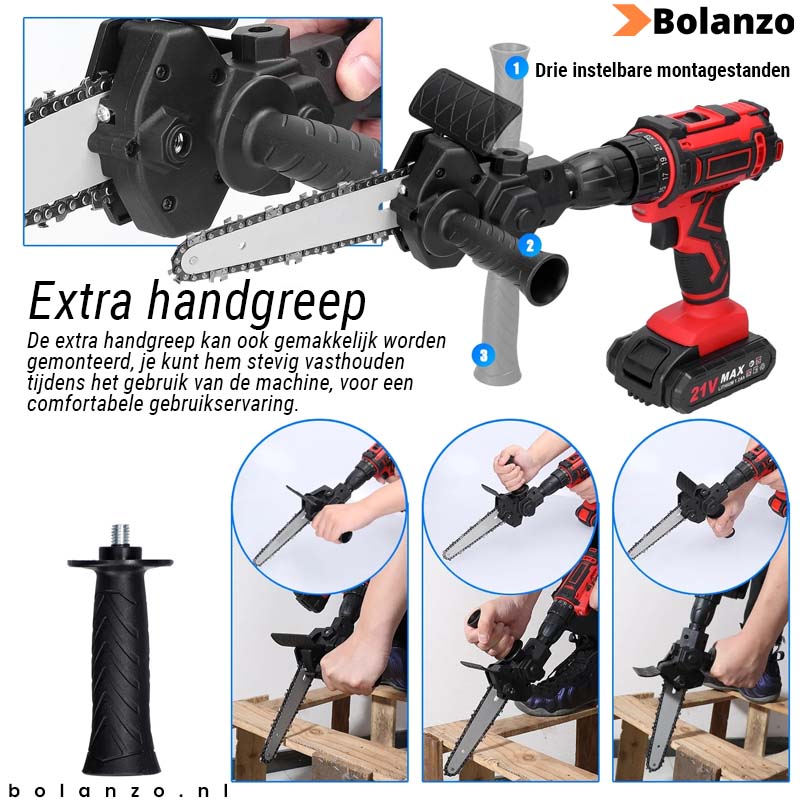 Mini Power Chainsaw™ - Opzetstuk voor de boor