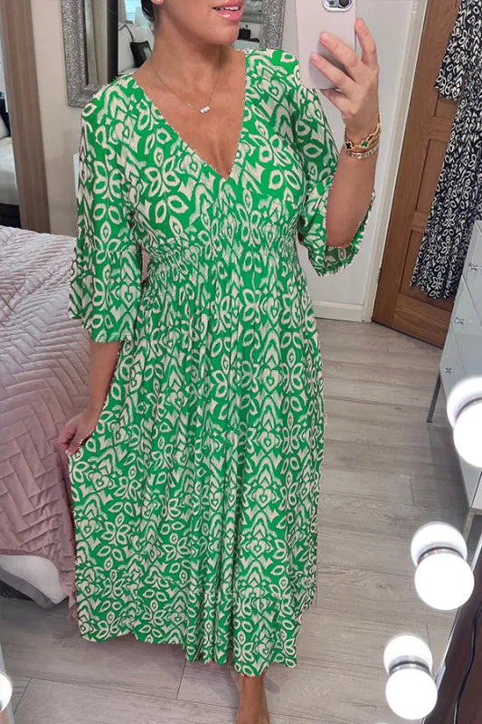 Sawade™ - Bohemien lange jurk met V-hals