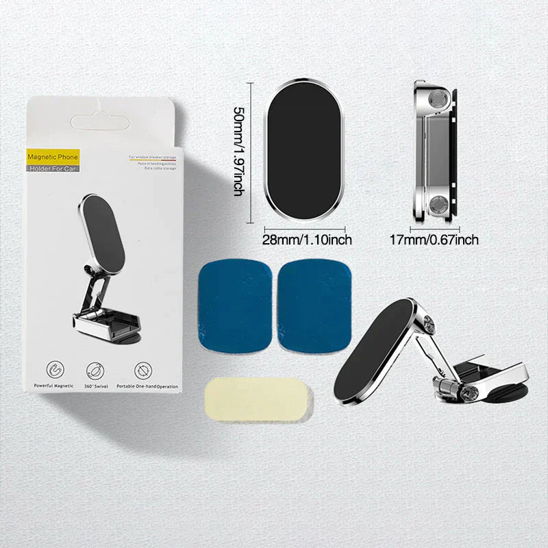 SmartMagnetic | Metalen opvouwbare autotelefoonhouder