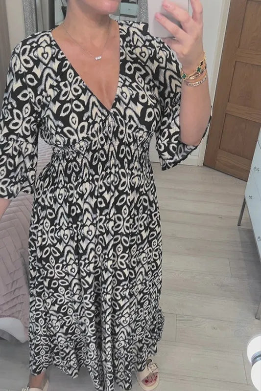 Sawade™ - Bohemien lange jurk met V-hals