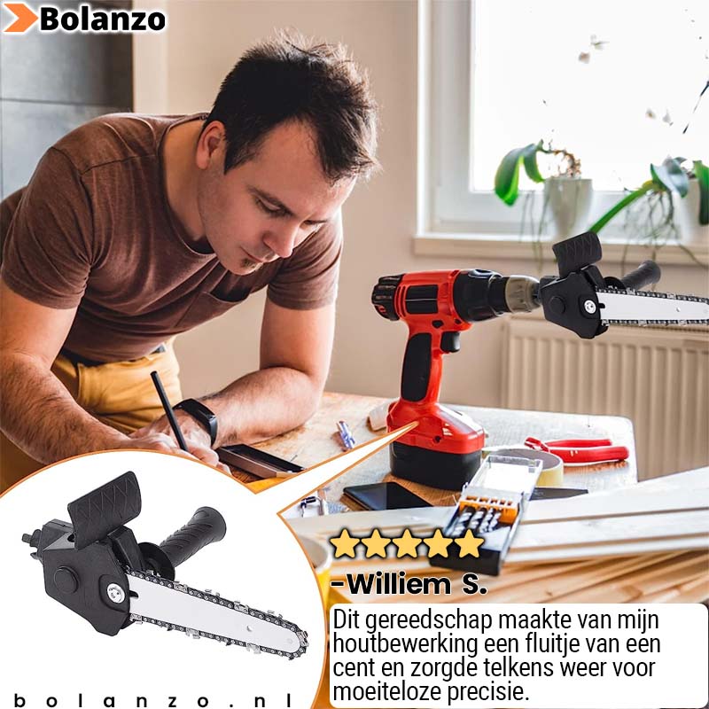 Mini Power Chainsaw™ - Opzetstuk voor de boor
