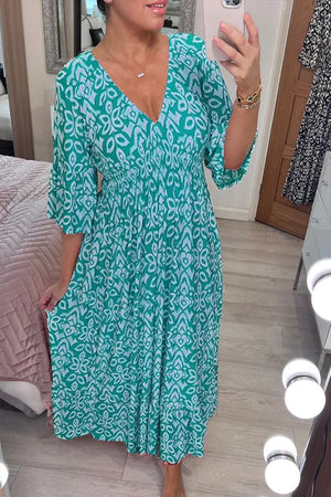 Sawade™ - Bohemien lange jurk met V-hals