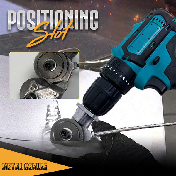 METAL GENIUS™ - ELEKTRISCHE BOORPLAATSCHAAR HULPSTUK (50% KORTING)