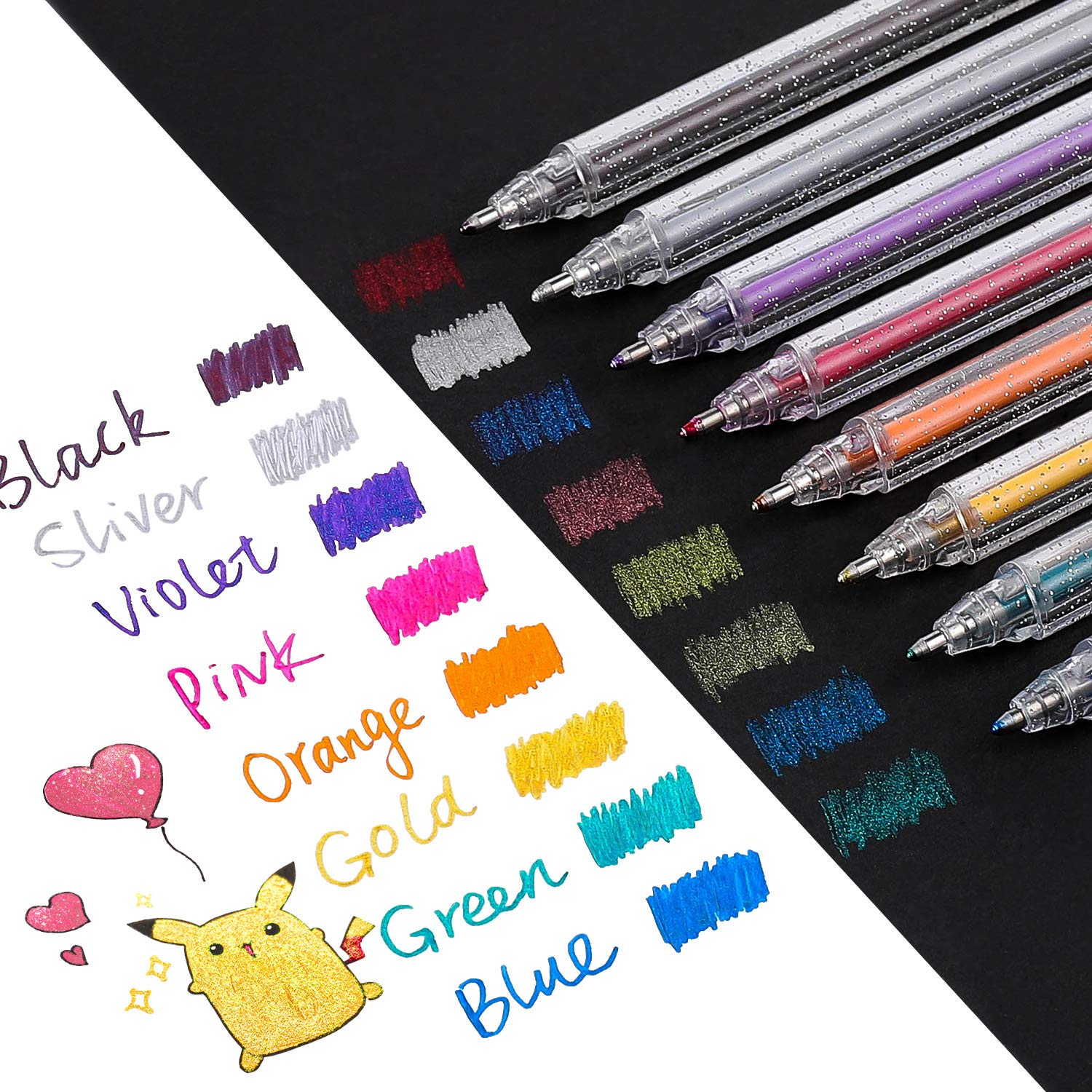 Glitty™ - Glitter gelpennen | 6+6 GRATIS!
