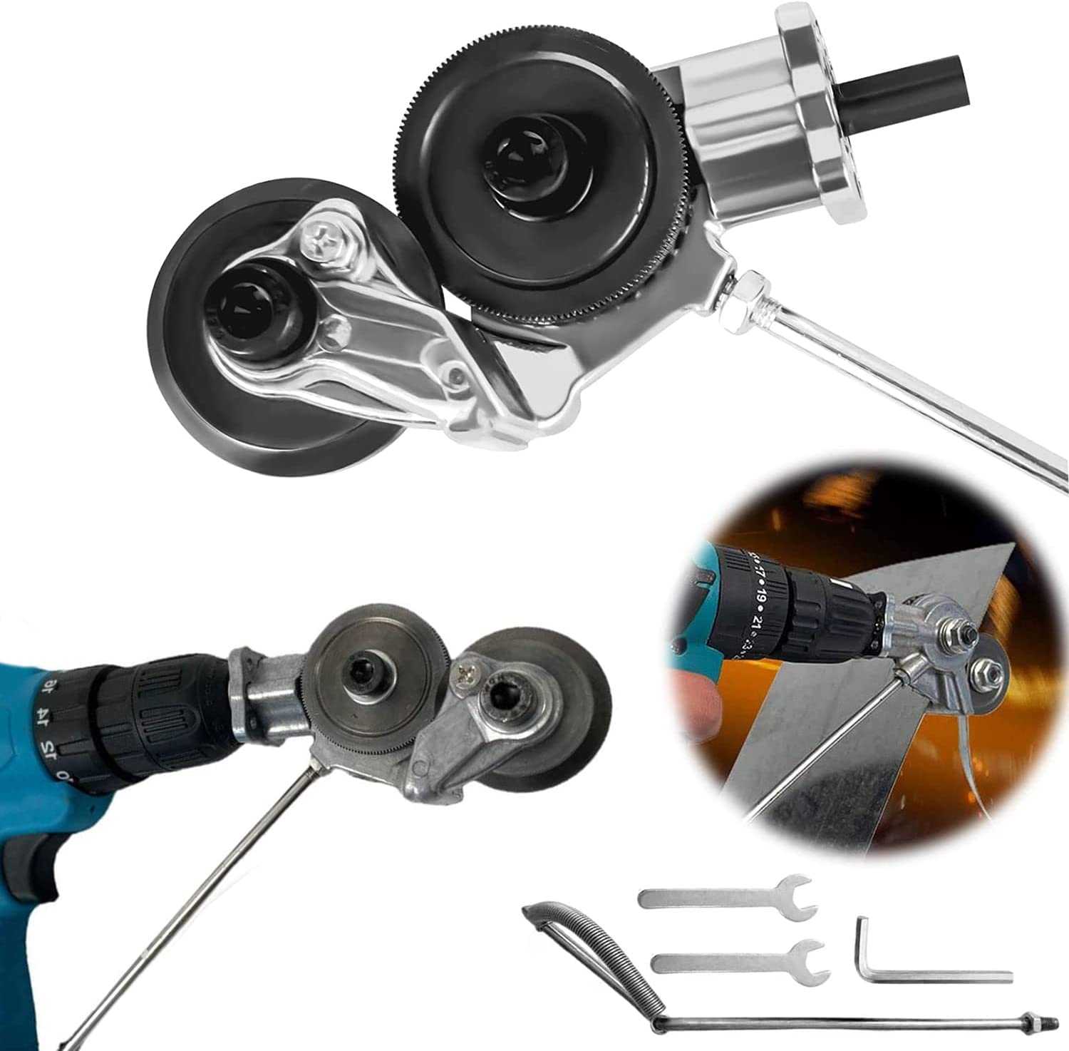 METAL GENIUS™ - ELEKTRISCHE BOORPLAATSCHAAR HULPSTUK (50% KORTING)