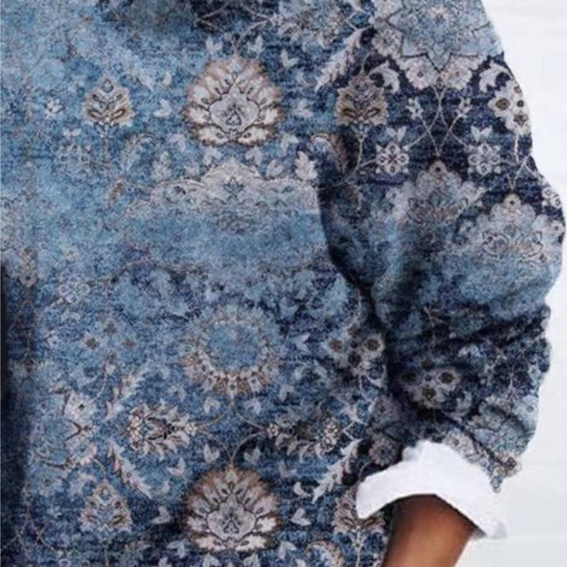 Bonapart™ - Elegante blauwe trui met ronde hals