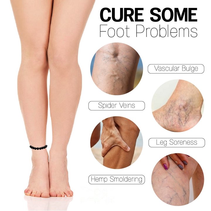 DetoxDuo™ Anti-Swelling Zwarte Obsidiaan Afslank Enkelbandje